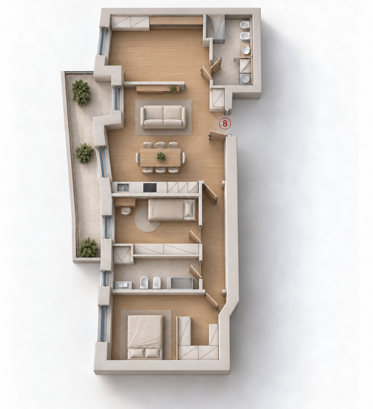Planimetria 2D Vista B